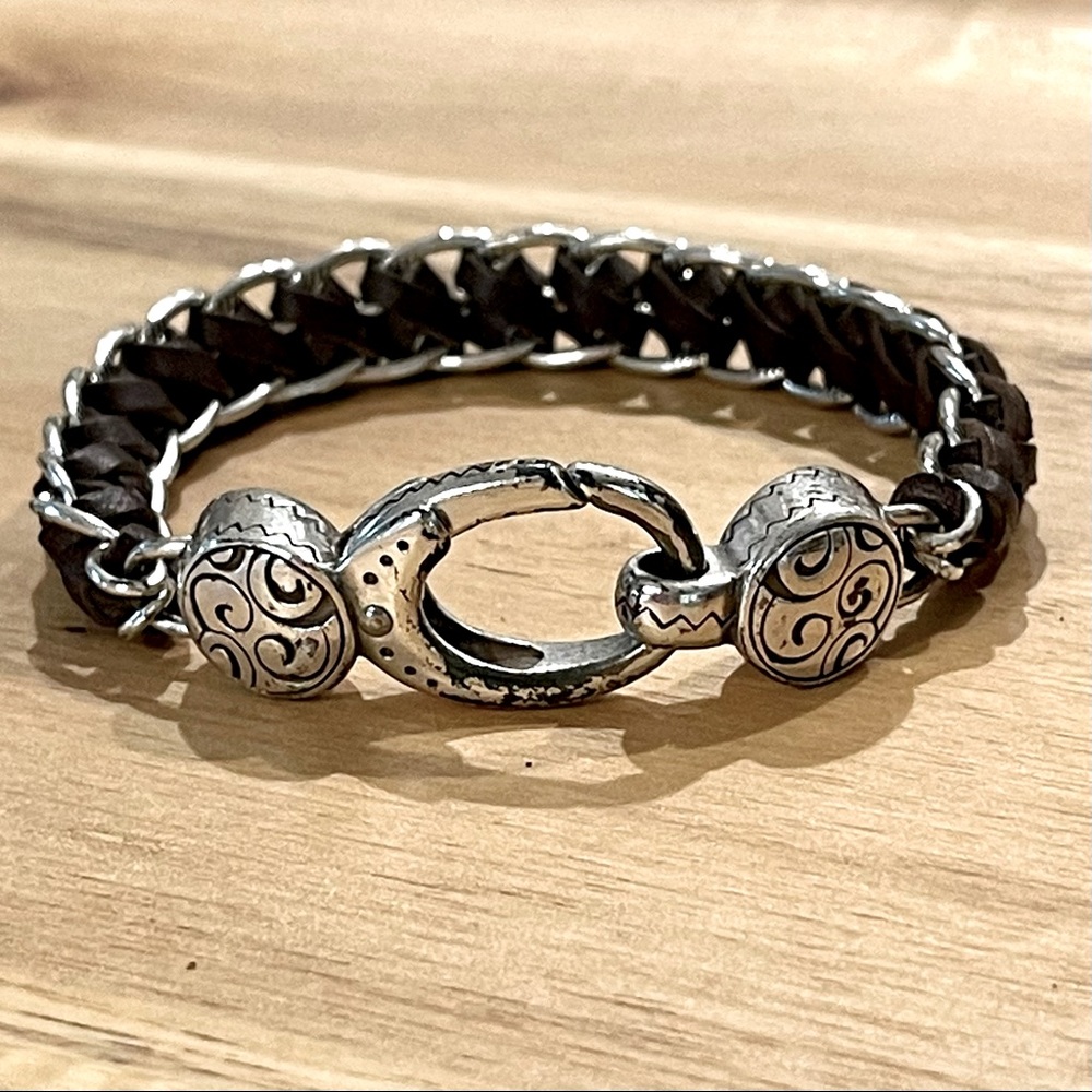 Brighton Leather Bracelet with Silver Coated Clasp